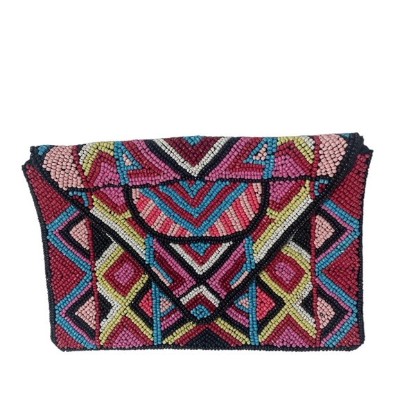 BCBGeneration Multicolor Beaded Clutch - Picture 1 of 9